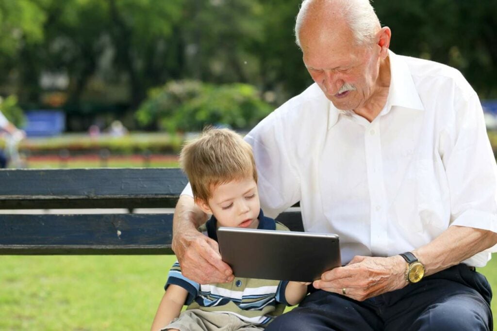 A computer with a camera is a valuable bridge to help older people stay in touch with family.